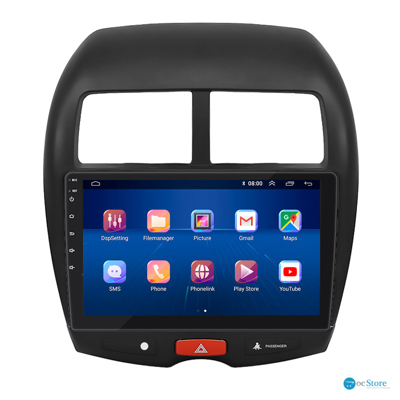 Штатная магнитола Lesko для Mitsubishi RVR III 2010-2012 экран 10" 4/64Gb 4G Wi-Fi GPS Top