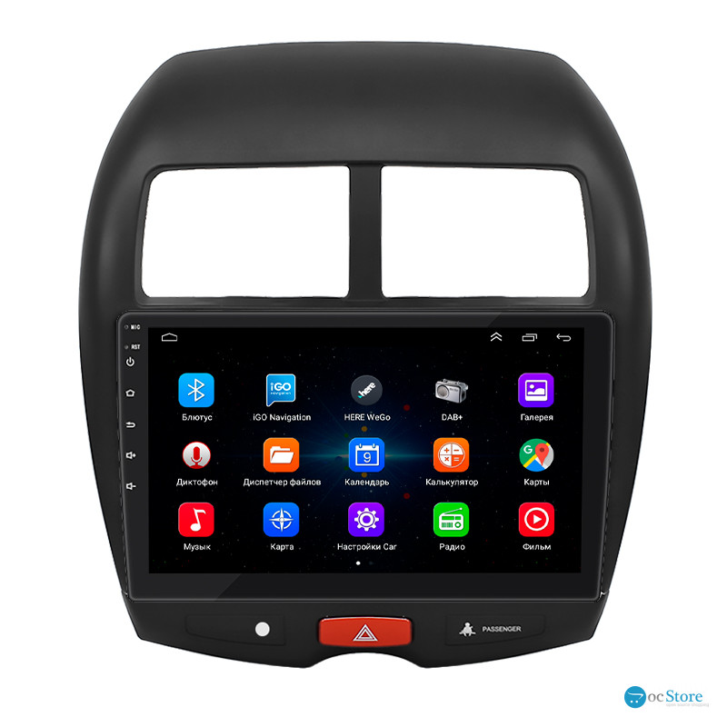 Штатная магнитола Lesko для Mitsubishi RVR III Рестайлинг 2012-2017 экран 10" 1/16Gb Wi-Fi GPS Base