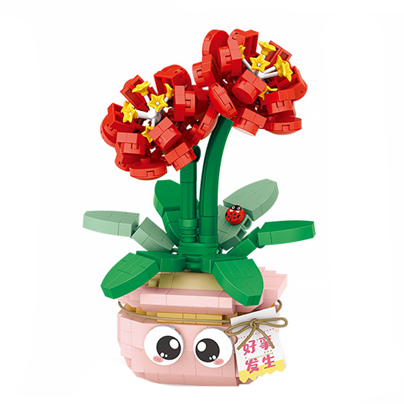 3D конструктор набор строительных блоков LOZ 8841 амарилис 430 деталей пластиковый