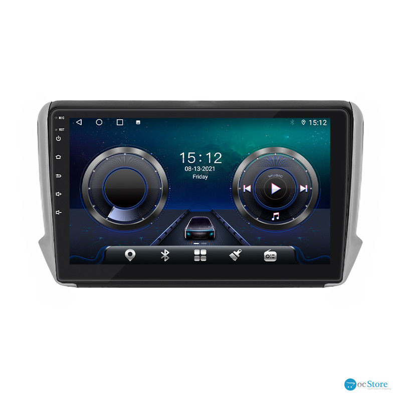 Штатная магнитола Lesko для Peugeot 2008 I 2013-2016 экран 10" 4/32Gb 4G Wi-Fi GPS Top