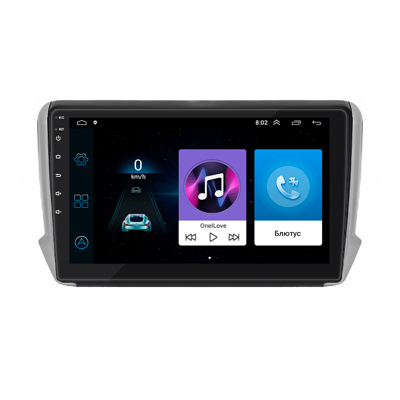 Штатная магнитола Lesko для Peugeot 2008 I Рестайлинг 2016-2019 экран 10" 1/16Gb Wi-Fi GPS Base