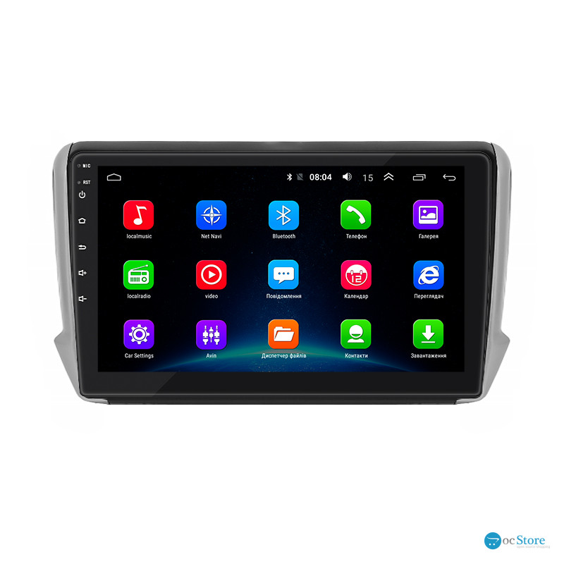Штатная магнитола Lesko для Peugeot 2008 I Рестайлинг 2016-2019 экран 10" 2/32Gb Wi-Fi GPS Base