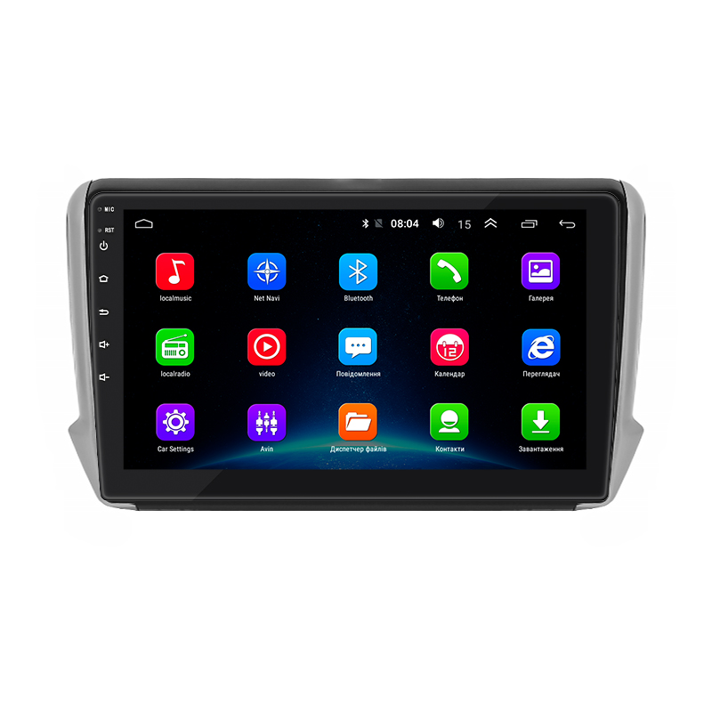 Штатная магнитола Lesko для Peugeot 2008 I Рестайлинг 2016-2019 экран 10" 2/32Gb Wi-Fi GPS Base