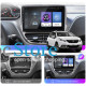 Штатная магнитола Lesko для Peugeot 2008 I Рестайлинг 2016-2019 экран 10" 4/32Gb 4G Wi-Fi GPS Top