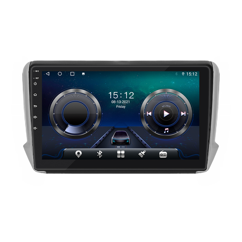 Штатная магнитола Lesko для Peugeot 2008 I Рестайлинг 2016-2019 экран 10" 4/64Gb 4G Wi-Fi GPS Top