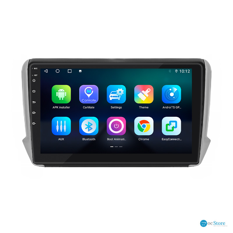 Штатная магнитола Lesko для Peugeot 2008 I Рестайлинг 2016-2019 экран 10" 4/64Gb 4G Wi-Fi GPS Top