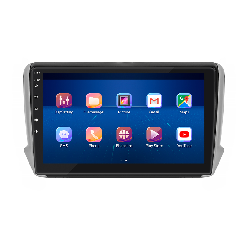 Штатная магнитола Lesko для Peugeot 2008 I Рестайлинг 2016-2019 экран 10" 6/128Gb 4G Wi-Fi GPS Top