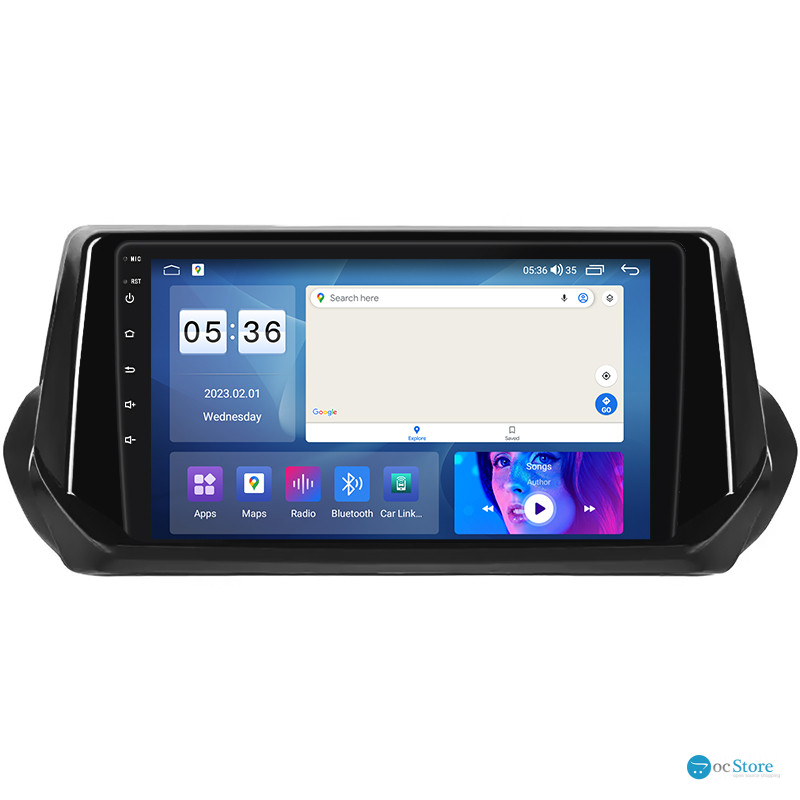 Штатная магнитола Lesko для Peugeot 2008 II 2019-н.в. экран 9" 2/32Gb CarPlay 4G Wi-Fi GPS Prime