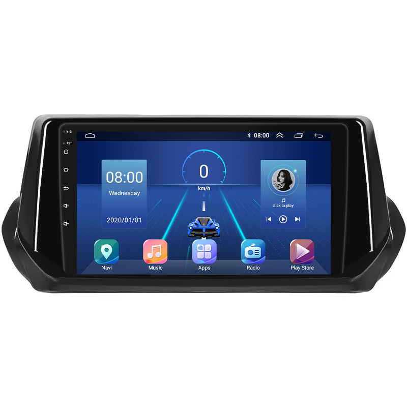 Штатная магнитола Lesko для Peugeot 2008 II 2019-н.в. экран 9" 6/128Gb 4G Wi-Fi GPS Top