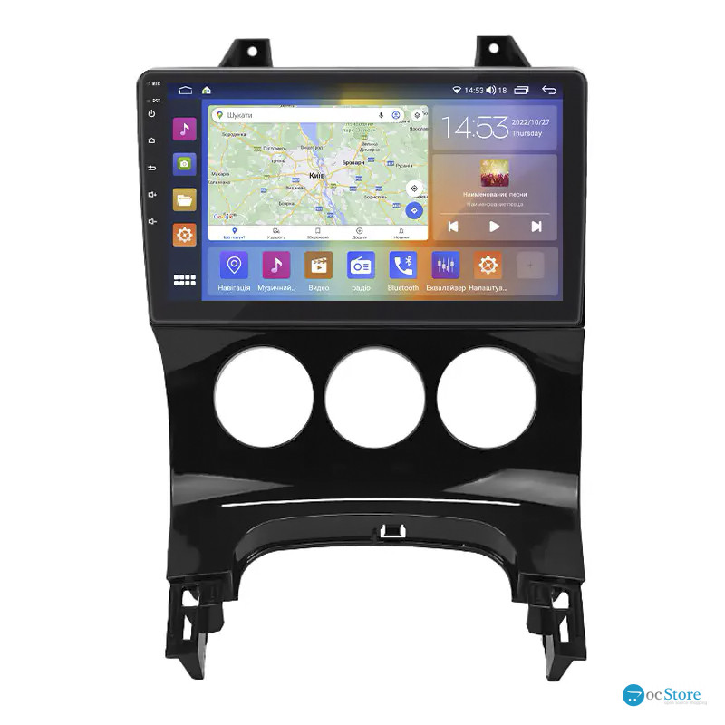 Штатная магнитола Lesko для Peugeot 3008 I 2009-2013 экран 9" 4/64Gb CarPlay 4G Wi-Fi GPS Prime