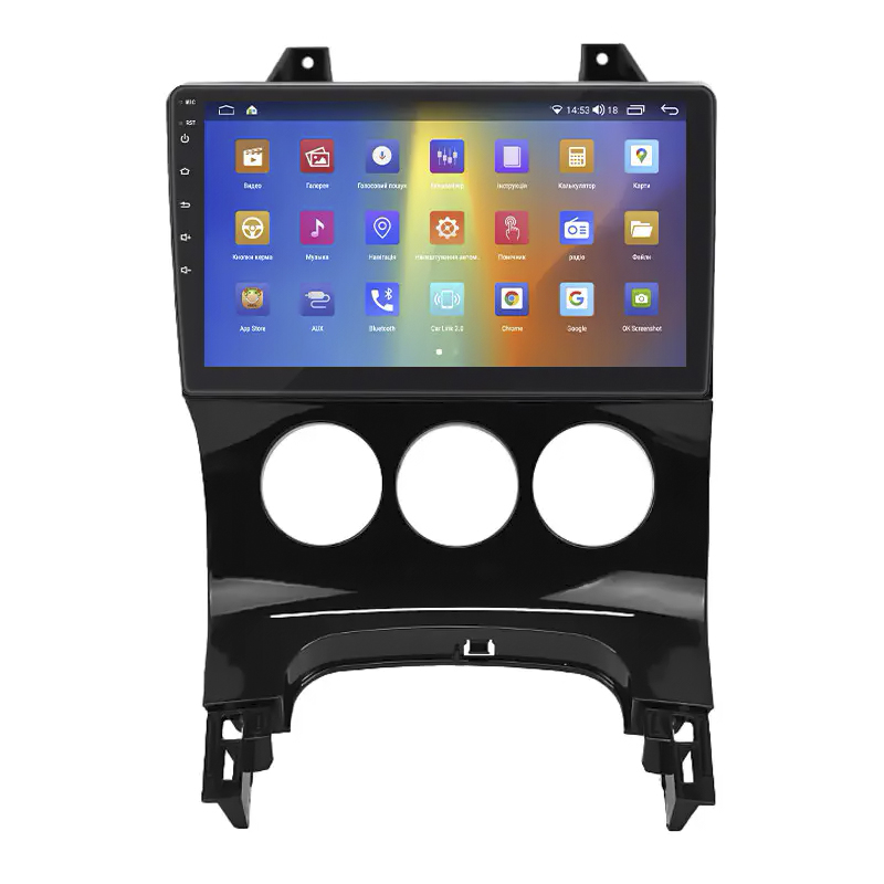 Штатная магнитола Lesko для Peugeot 3008 I 2009-2013 экран 9" 4/64Gb CarPlay 4G Wi-Fi GPS Prime