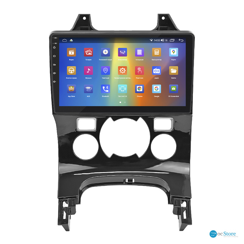 Штатная магнитола Lesko для Peugeot 3008 I Рестайлинг 2013-2016 экран 9" 4/64Gb CarPlay 4G Wi-Fi GPS Prime