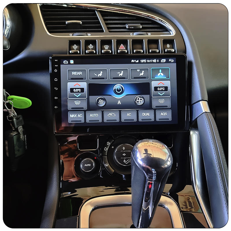 Штатная магнитола Lesko для Peugeot 3008 I Рестайлинг 2013-2016 экран 9" 4/64Gb CarPlay 4G Wi-Fi GPS Prime