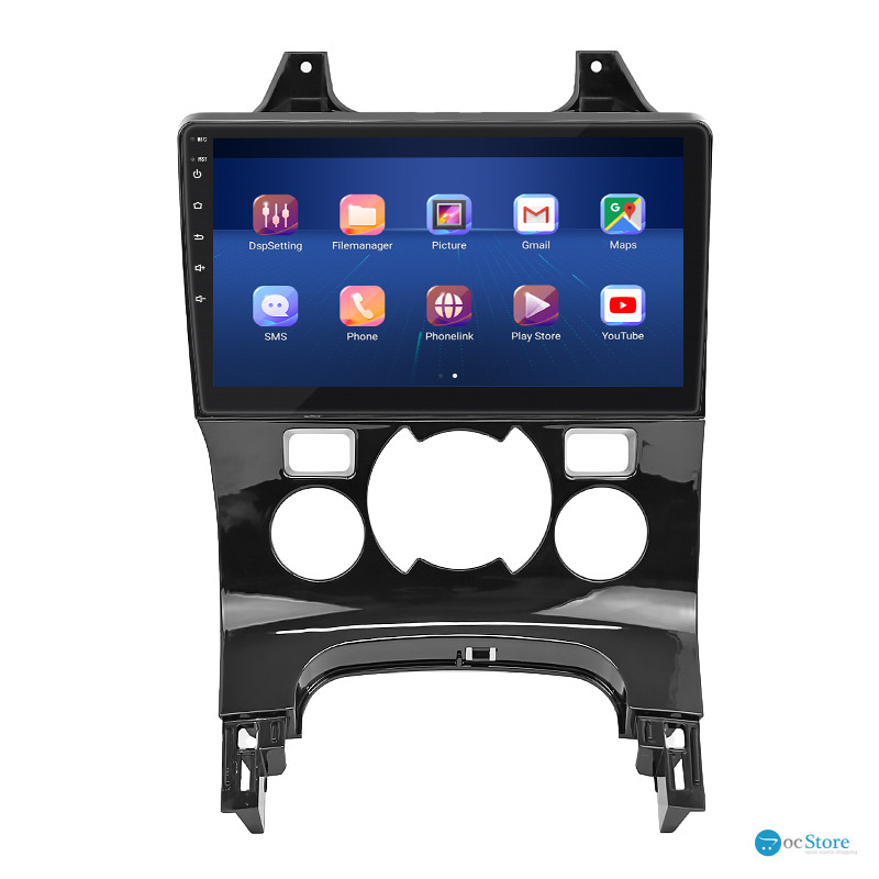 Штатная магнитола Lesko для Peugeot 3008 I Рестайлинг 2013-2016 экран 9" 6/128Gb 4G Wi-Fi GPS Top
