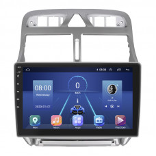 Штатная магнитола Lesko для Peugeot 307 I Рестайлинг 2005-2008 экран 9" 2/32Gb 4G Wi-Fi GPS Top