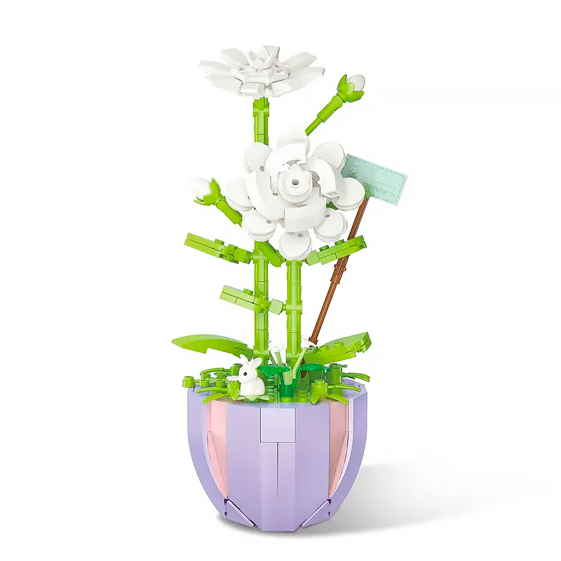 3D конструктор набор строительных блоков YZ 2088 цветочный конструктор Жасмин 305 деталей