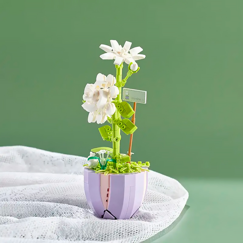 3D конструктор набор строительных блоков YZ 2088 цветочный конструктор Жасмин 305 деталей