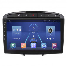 Штатная магнитола Lesko для Peugeot 308 I 2007-2011 экран 9" 6/128Gb 4G Wi-Fi GPS Top