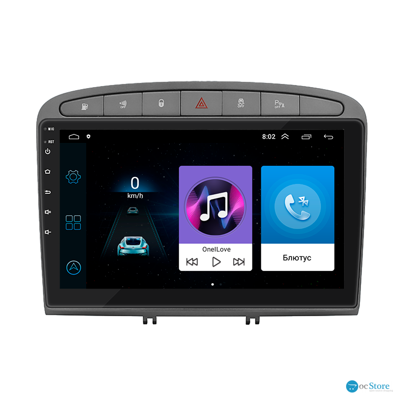 Штатная магнитола Lesko для Peugeot 308 I Рестайлинг 2011-2015 экран 9" 1/16Gb Wi-Fi GPS Base