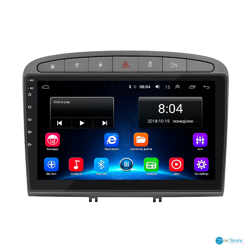 Штатная магнитола Lesko для Peugeot 308 I Рестайлинг 2011-2015 экран 9" 2/32Gb Wi-Fi GPS Base