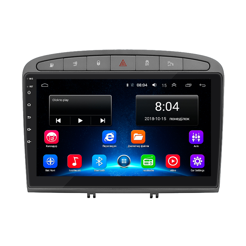 Штатная магнитола Lesko для Peugeot 308 I Рестайлинг 2011-2015 экран 9" 2/32Gb Wi-Fi GPS Base