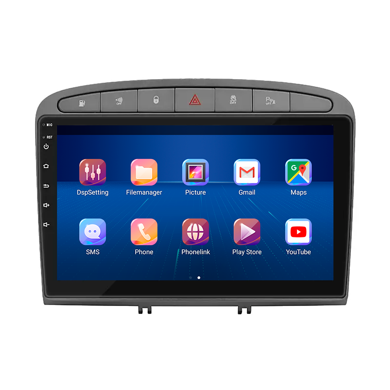 Штатная магнитола Lesko для Peugeot 308 I Рестайлинг 2011-2015 экран 9" 4/64Gb 4G Wi-Fi GPS Top