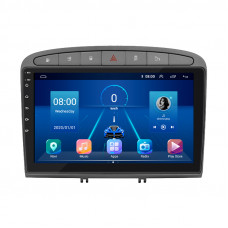 Штатная магнитола Lesko для Peugeot 308 I Рестайлинг 2011-2015 экран 9" 6/128Gb 4G Wi-Fi GPS Top