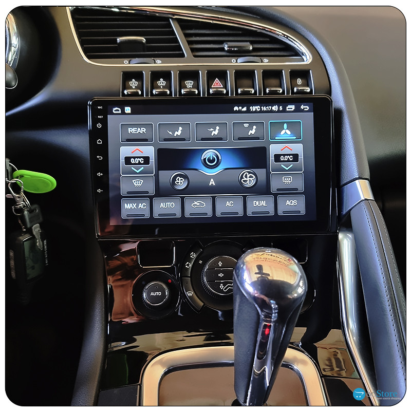 Штатная магнитола Lesko для Peugeot 5008 I Рестайлинг 2013-2016 экран 9" 4/32Gb 4G Wi-Fi GPS Top