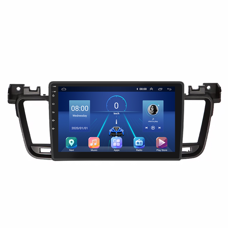 Штатная магнитола Lesko для Peugeot 508 I 2011-2014 экран 9" 4/32Gb 4G Wi-Fi GPS Top