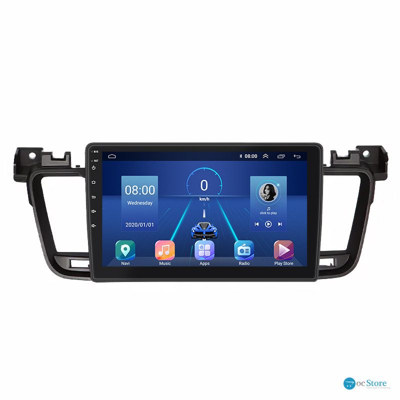 Штатная магнитола Lesko для Peugeot 508 I 2011-2014 экран 9" 4/64Gb 4G Wi-Fi GPS Top