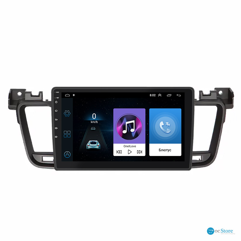 Штатная магнитола Lesko для Peugeot 508 I Рестайлинг 2014-2018 экран 9" 1/16Gb Wi-Fi GPS Base