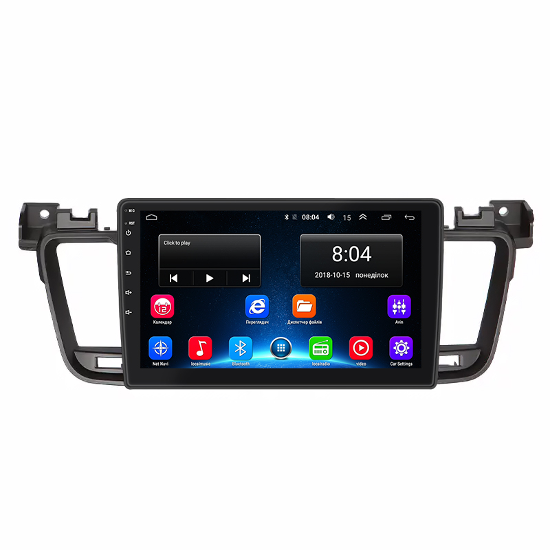 Штатная магнитола Lesko для Peugeot 508 I Рестайлинг 2014-2018 экран 9" 2/32Gb Wi-Fi GPS Base