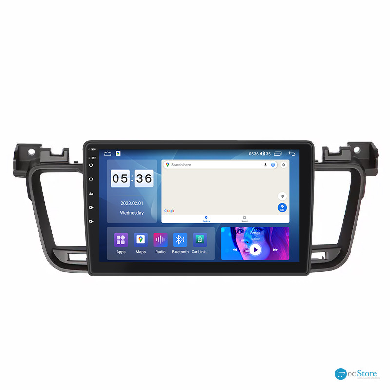 Штатная магнитола Lesko для Peugeot 508 I Рестайлинг 2014-2018 экран 9" 4/64Gb CarPlay 4G Wi-Fi GPS Prime