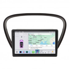 Штатная магнитола Lesko для Peugeot 607 I Рестайлинг 2004-2010 экран 9" 4/64 QLED CarPlay 4G Wi-Fi GPS 360 Prime