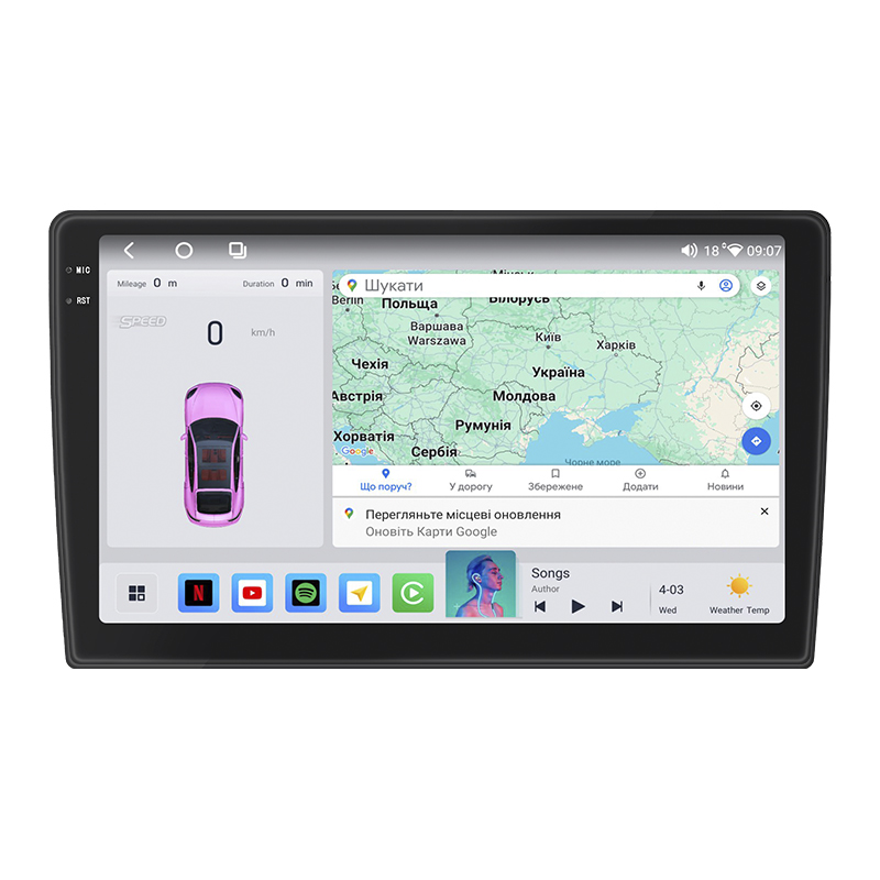 Штатная магнитола Lesko для Peugeot Partner II 2008-2012 экран 9" 4/64 QLED CarPlay 4G Wi-Fi GPS 360 Prime