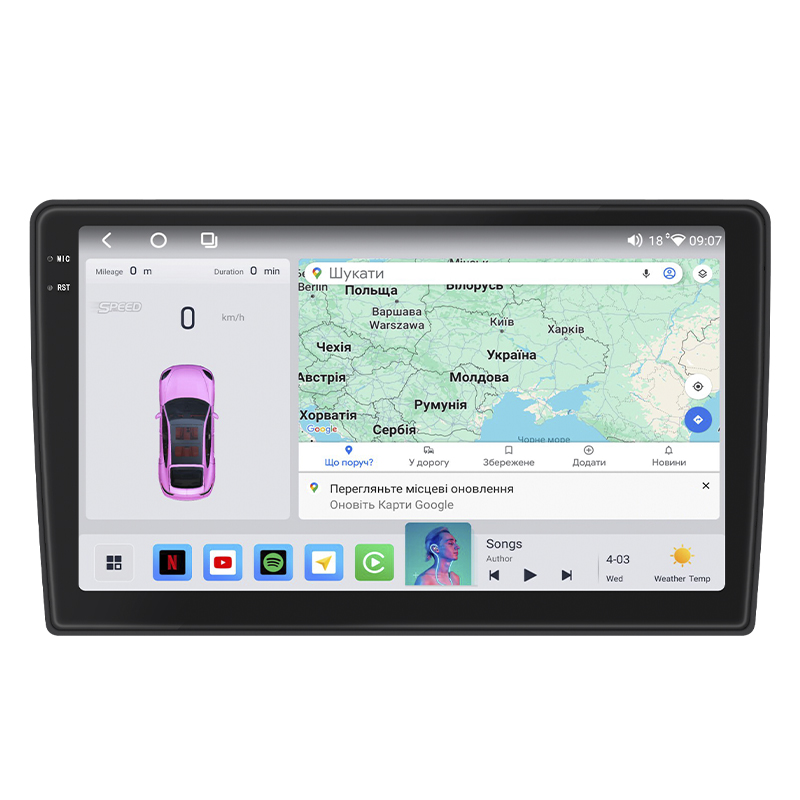 Штатная магнитола Lesko для Peugeot Partner II Рестайлинг 2012-2015 экран 9" 4/64 QLED CarPlay 4G Wi-Fi GPS 360 Prime