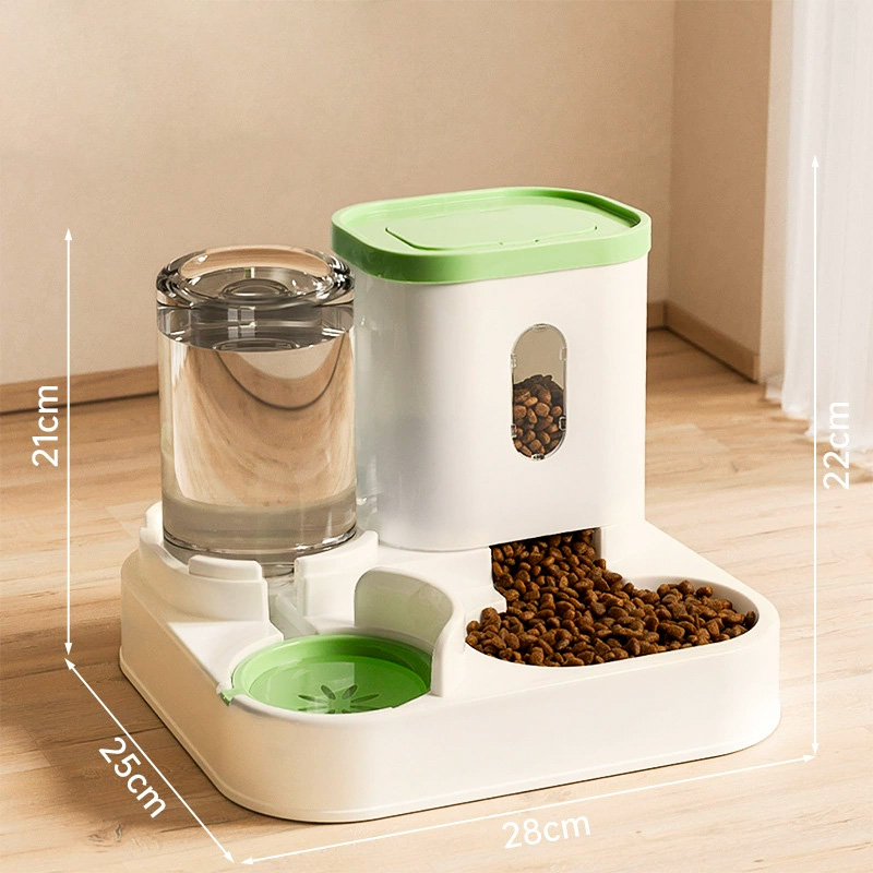 Автоматическая кормушка для кошек и собак DT2024 с поилкой Light Green
