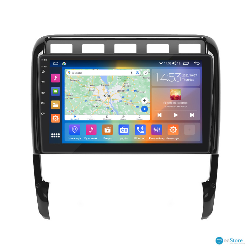 Штатная магнитола Lesko для Porsche Cayenne I Рестайлинг (957) 2007-2010 экран 9" 4/64Gb CarPlay 4G Wi-Fi GPS Prime