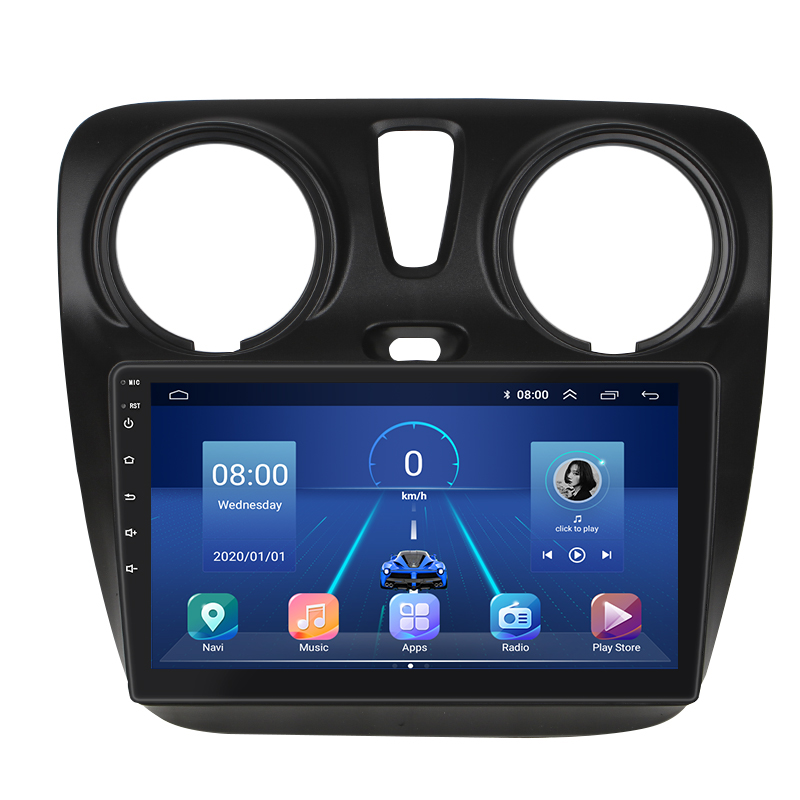 Штатная магнитола Lesko для Renault Dokker I 2012-2021 экран 9" 4/32Gb 4G Wi-Fi GPS Top