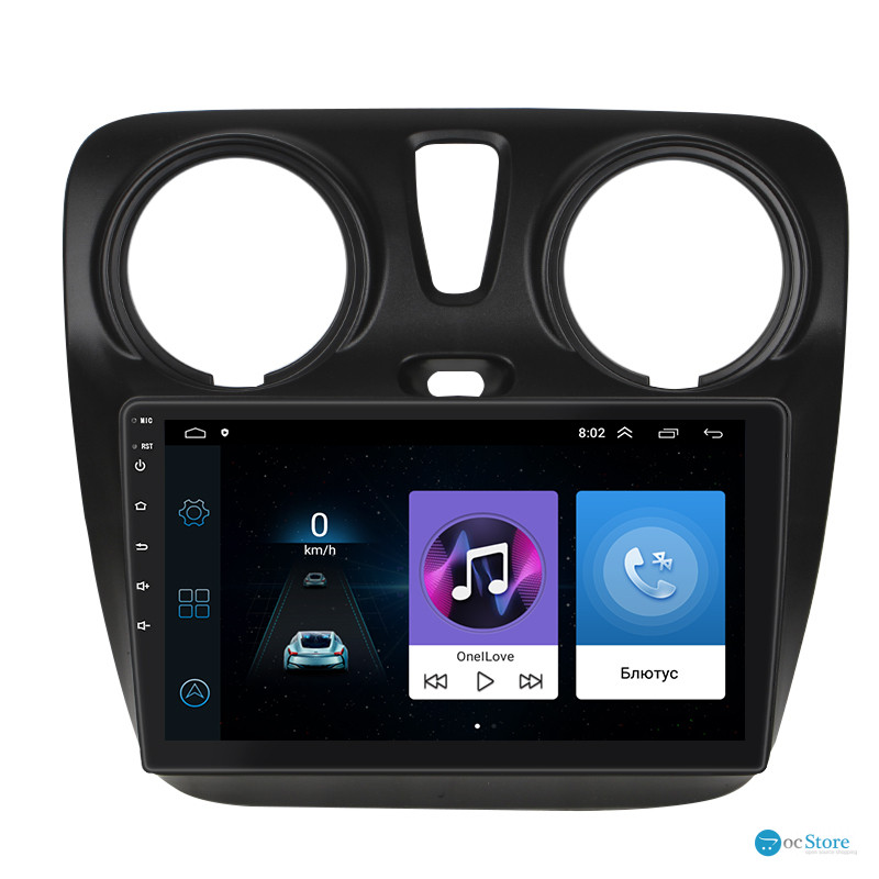 Штатная магнитола Lesko для Renault Lodgy  2012-2022 экран 9" 1/16Gb Wi-Fi GPS Base