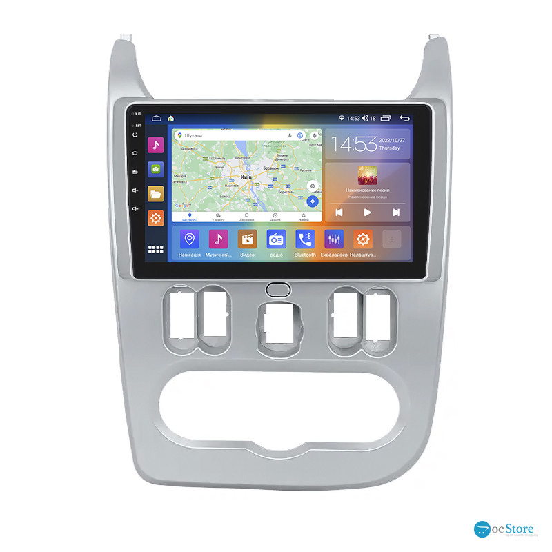 Штатная магнитола Lesko для Renault Logan I Рестайлинг 2009-2015 экран 9" 2/32Gb CarPlay 4G Wi-Fi GPS Prime