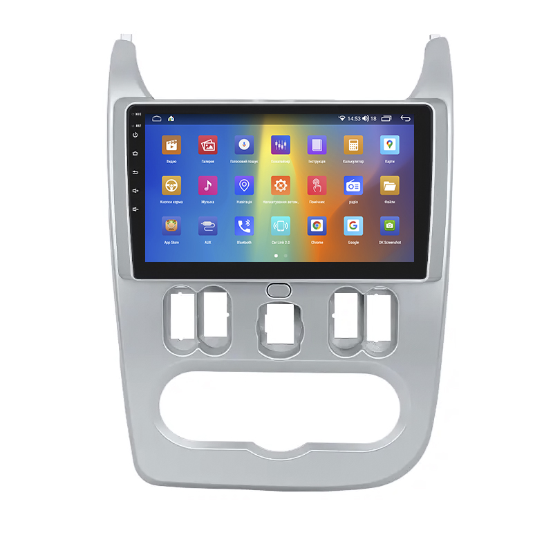 Штатная магнитола Lesko для Renault Logan I Рестайлинг 2009-2015 экран 9" 4/64Gb CarPlay 4G Wi-Fi GPS Prime