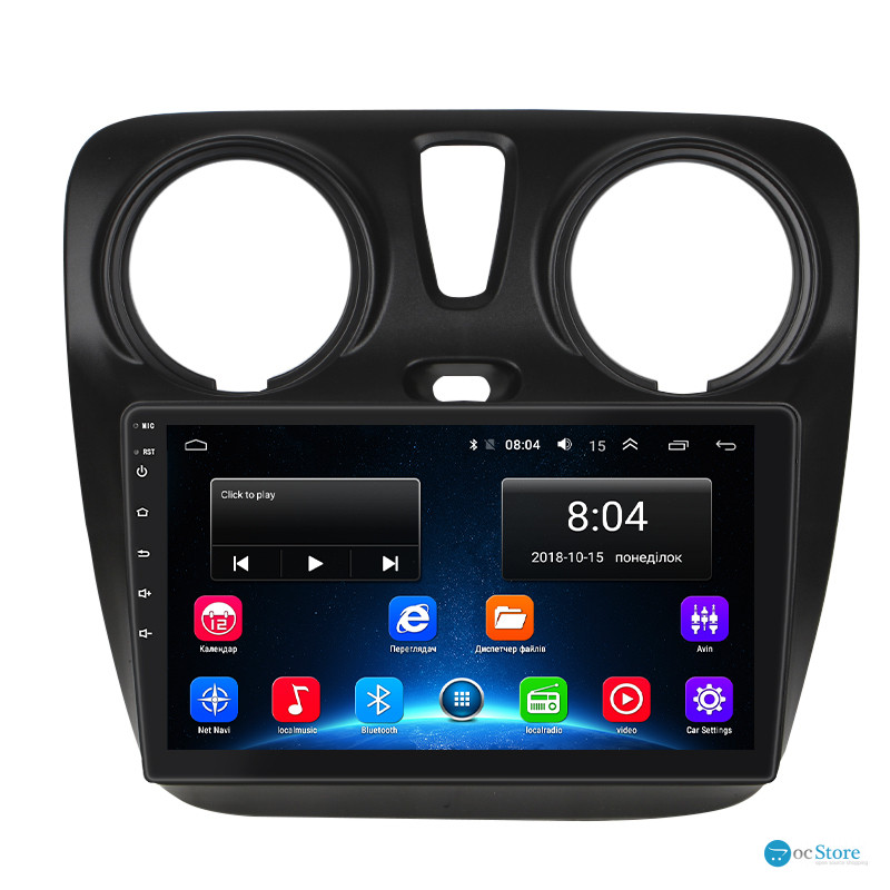 Штатная магнитола Lesko для Renault Sandero II ver 3 2013-2018 экран 9" 2/32Gb Wi-Fi GPS Base