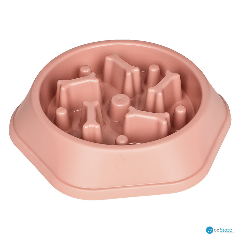 Миска для котов собак Taotaopets 119905 для медленной еды Pink