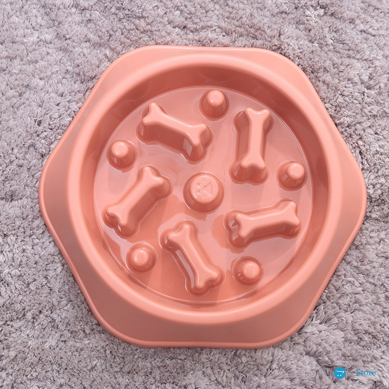 Миска для котов собак Taotaopets 119905 для медленной еды Pink