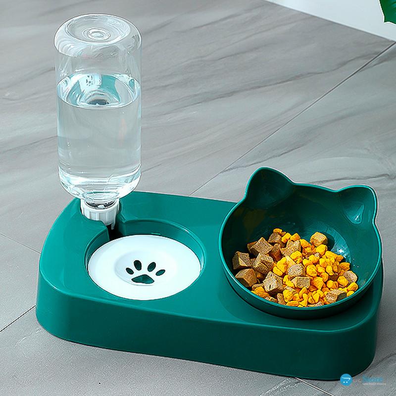 Миска для котов с поилкой Taotaopets 119906 Forest Green 22*28*14см