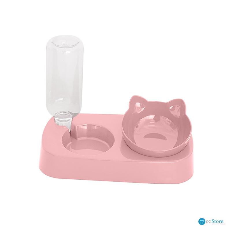 Миска для котов с поилкой Taotaopets 119906 Pink 22*28*14см