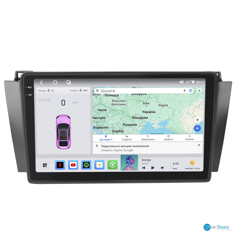 Штатная магнитола Lesko для Toyota Camry Solara II 2003-2009 экран 9" 4/64 QLED CarPlay 4G Wi-Fi GPS 360 Prime