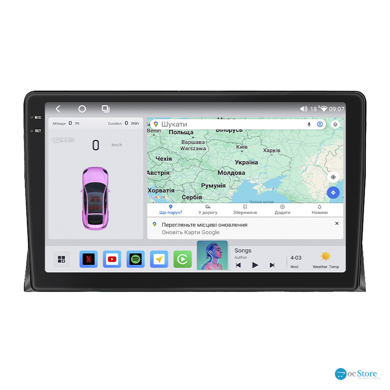 Штатная магнитола Lesko для Volkswagen Multivan T5 Рестайлинг 2009-2015 экран 9" 4/64 QLED CarPlay 4G Wi-Fi GPS 360 Prime