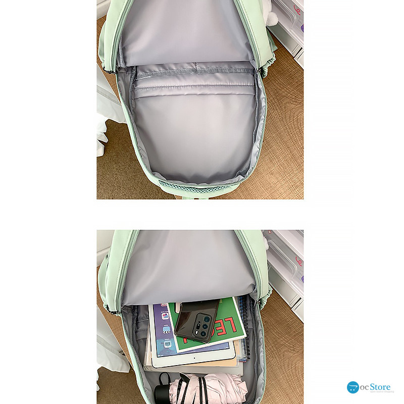 Рюкзак подростковый 633227 с брелком 20-35L Green